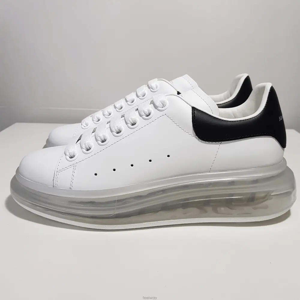 Giày Alexander McQueen Wmns Oversized Sneaker 'White Black' 611698-WHX98-9061 - Ảnh 6