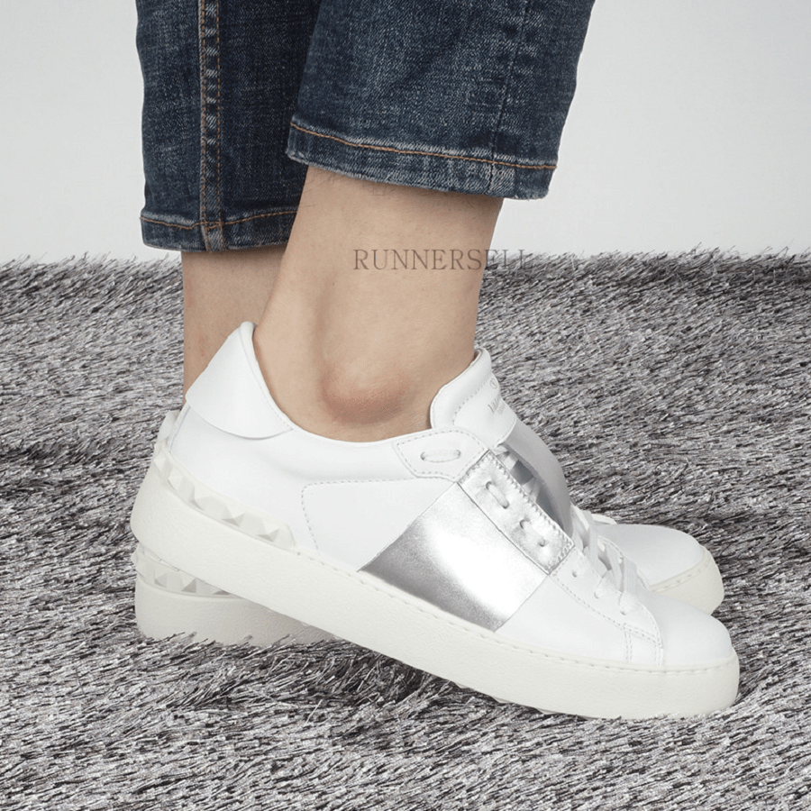 Giày Valentino Men Shoes Leather Trainers Sneakers Open PY2S0830FLR857 - Ảnh 4