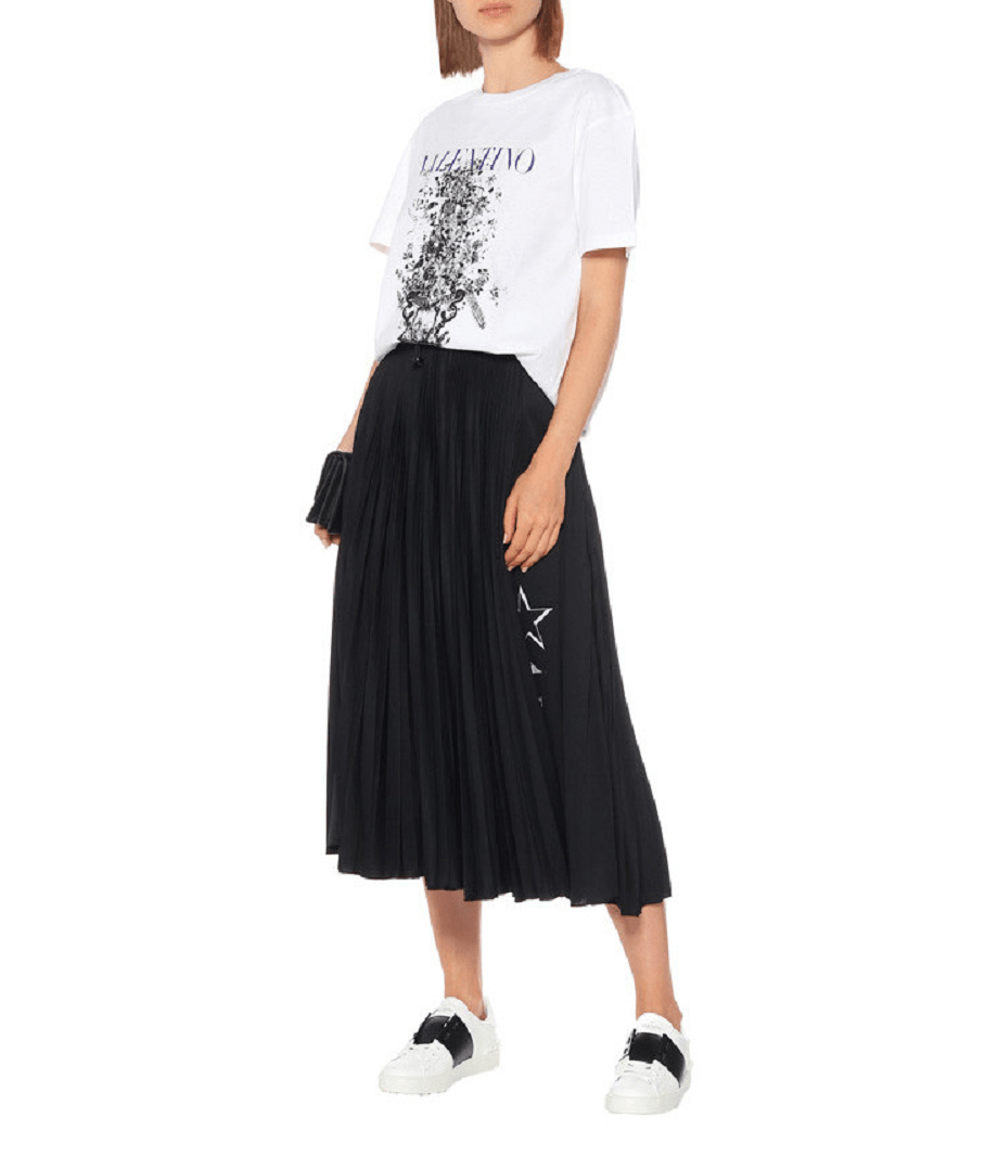 Giày Valentino Women's Rockstud Hidden Open Sneakers UW0S0781-BLU-A01 - Ảnh 4