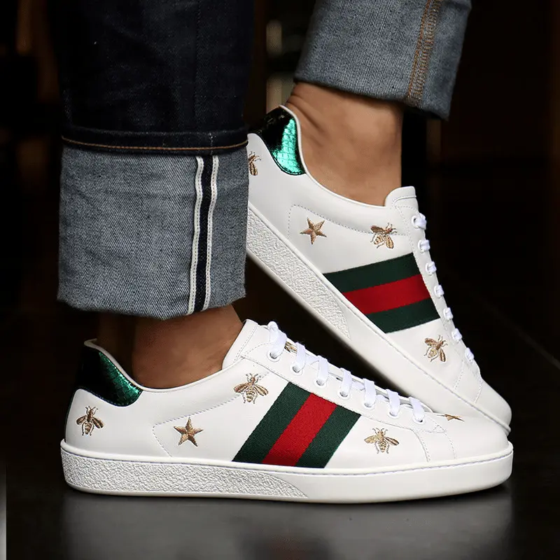 Giày Gucci Ace Embroidered 'Bees and Stars' 386750-A38F0-9073 - Ảnh 5