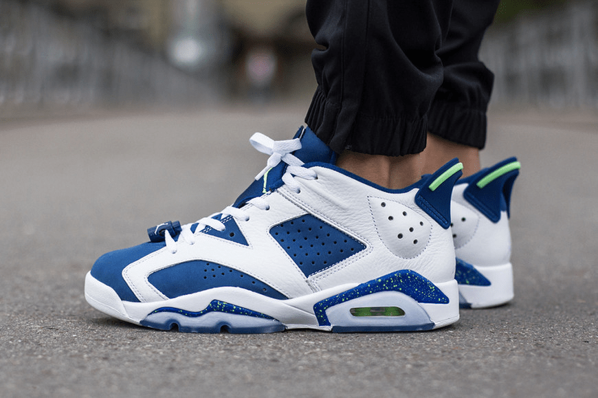 Giày Nike Air Jordan 6 Low BG 'Ghost Green' 768881-106 - Ảnh 4