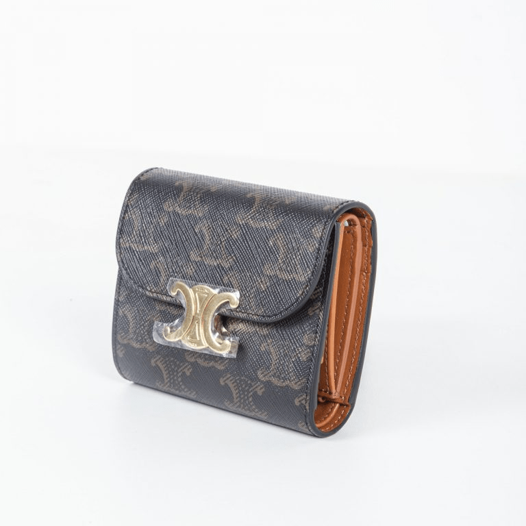 Túi Celine Small Triomphe Wallet In Triomphe Canvas 'Tan' 10D782CQH-04LU - Ảnh 3