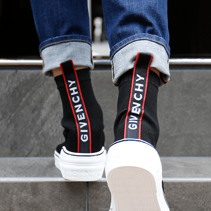 Giày Givenchy Logo Embroidered Patch Socks High-Top Sneakers BH000TH01Q-004 - Ảnh 5