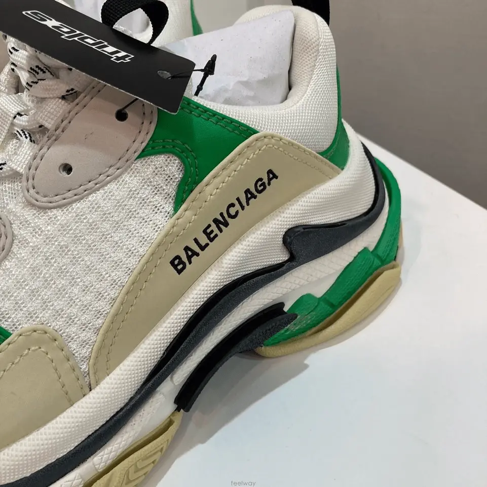 Giày Balenciaga Triple S Sneaker Dark Green 524039 W09OM 3011 - Ảnh 4