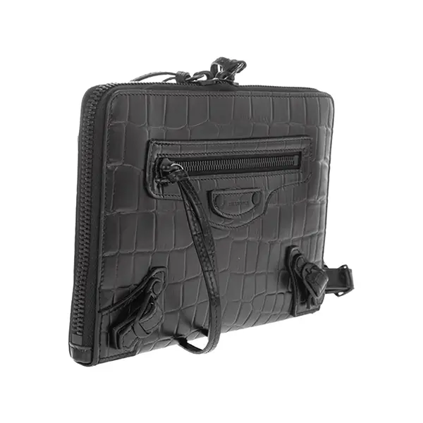 Alternative view of Túi Balenciaga Neo Pouch Crocodile 'Black' 644482-15v07-1000