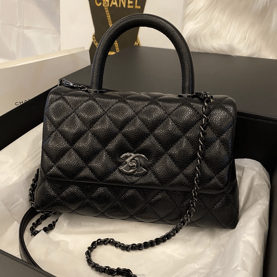 Túi Chanel Small Coco Handle Bag 'Black' A92990-B03403-94305 - Ảnh 3