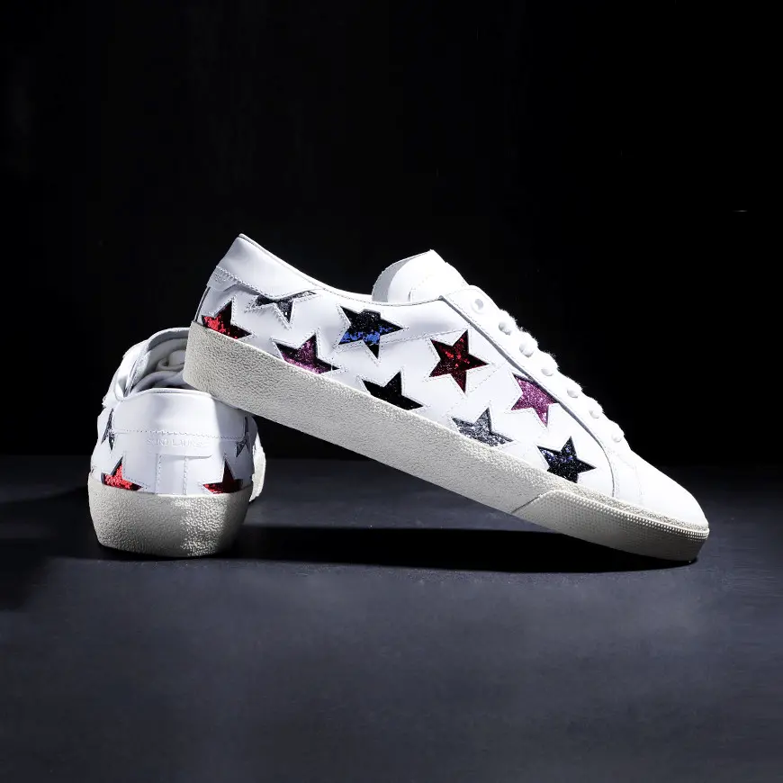 Alternative view of Giày Saint Laurent SL-06 Leather Low 'Stars' 458869-CN620-9266