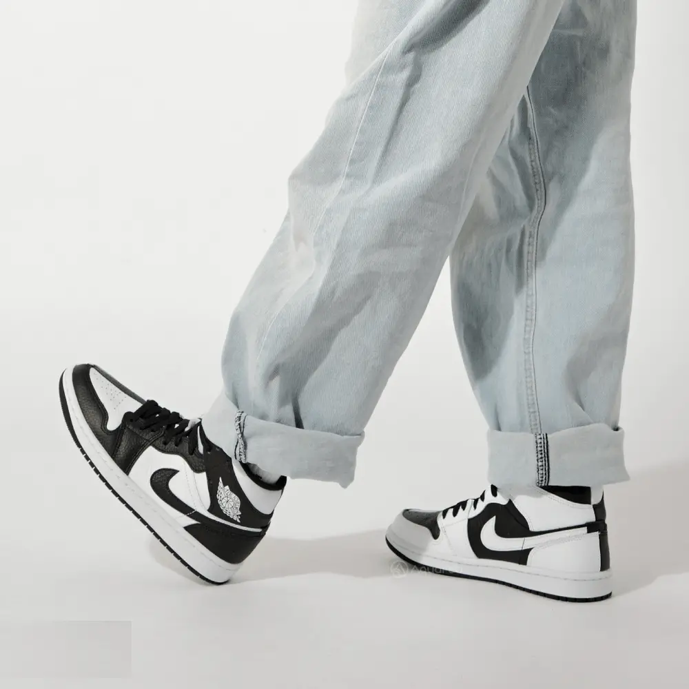 Giày Nike Air Jordan 1 Mid Split 'Black White' DR0501-101 - Ảnh 5