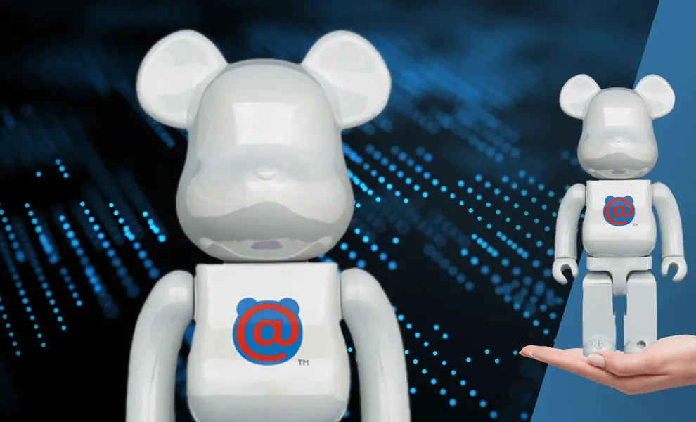 Mô Hình Bearbrick 20th Anniv. 1st Model White Chrome - Ảnh 3
