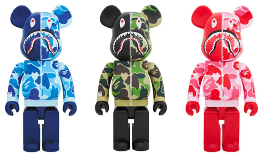 Mô Hình Bearbrick ABC Camo Bape Red Green Blue 200%