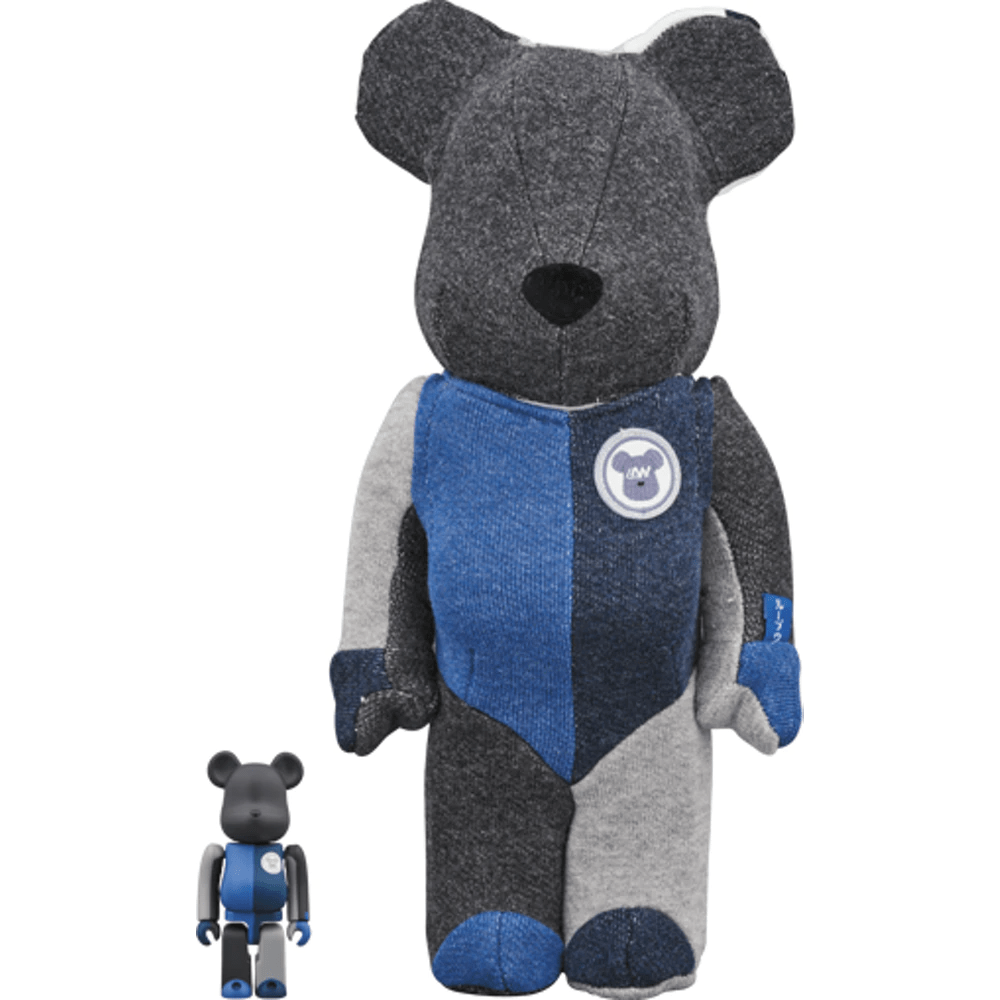 Mô Hình Bearbrick Loopwheeler Black Blue