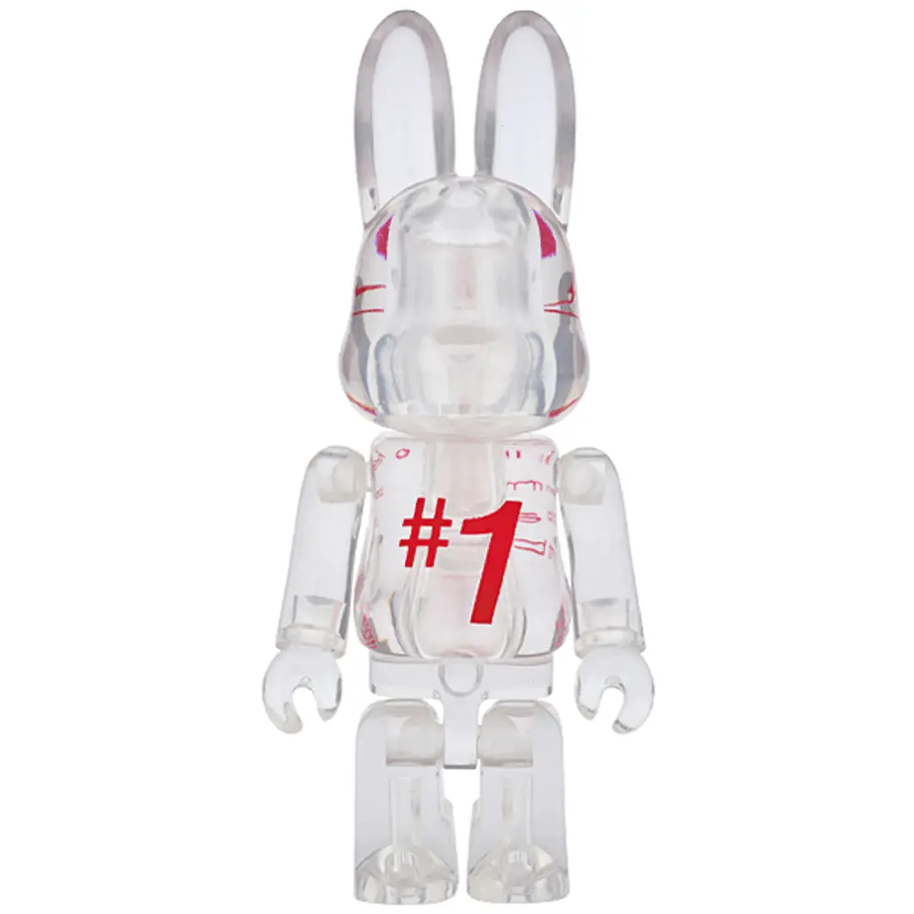 Mô Hình Bearbrick Rabbrick Fragment Clear Red