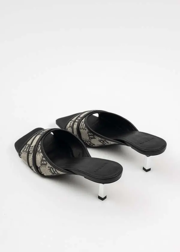 Giày MSIBHV Sasha Slip On Sandal Monogram Beige 3121BM631 - Ảnh 2