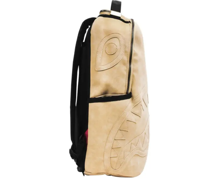 Alternative view of Balo Sprayground Leather Shark 'Beige' Backpack 910B1550NSZ