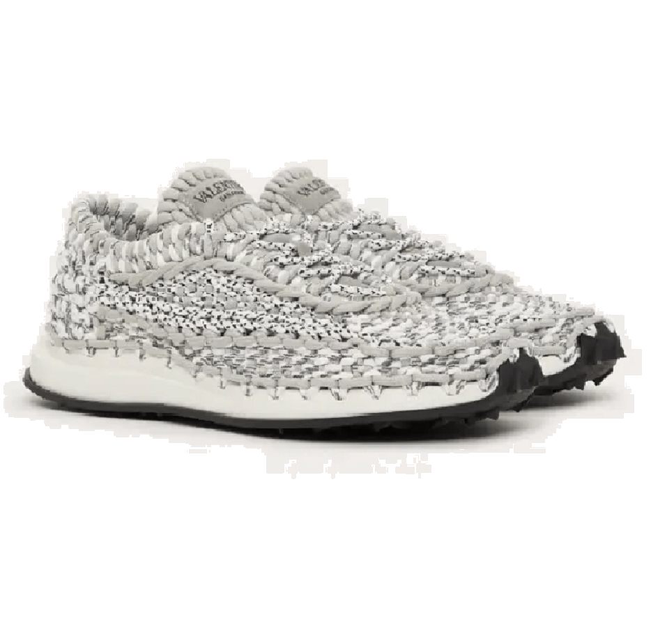 Giày Valentino Crochet Sneakers 'Grey' VY0S0E41ZXBGD0 - Ảnh 2