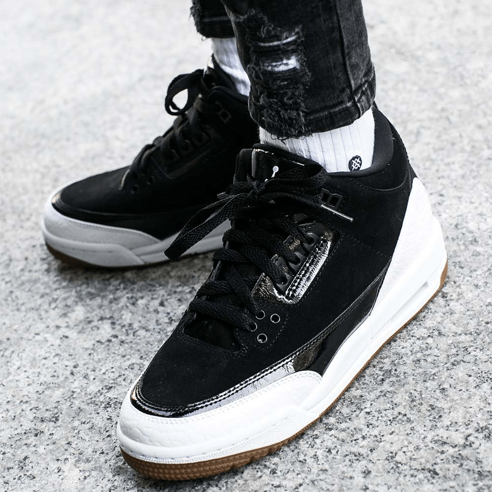 Giày Nike Air Jordan 3 Retro GS 'Black White' 441140-022 - Ảnh 4