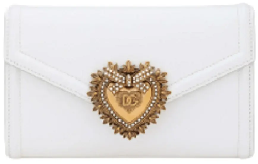 Túi Dolce & Gabbana Calfskin Devotion Mini Bag 'White' BI2931AV89380002