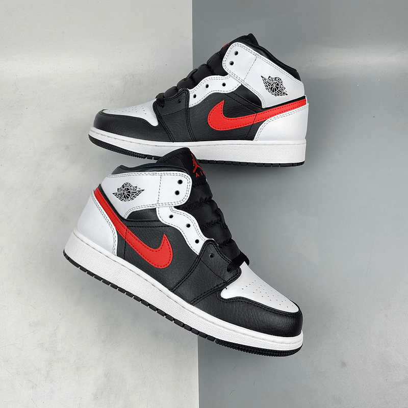 Giày Nike Air Jordan 1 Mid GS 'Chile Red' 554725-075 - Ảnh 4