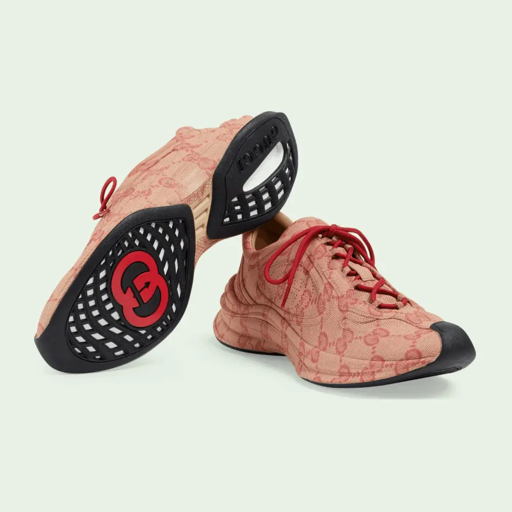 Giày Gucci Run Sneaker 'Beige Hibiscus Red' 722630-AABEB-9713 - Ảnh 3