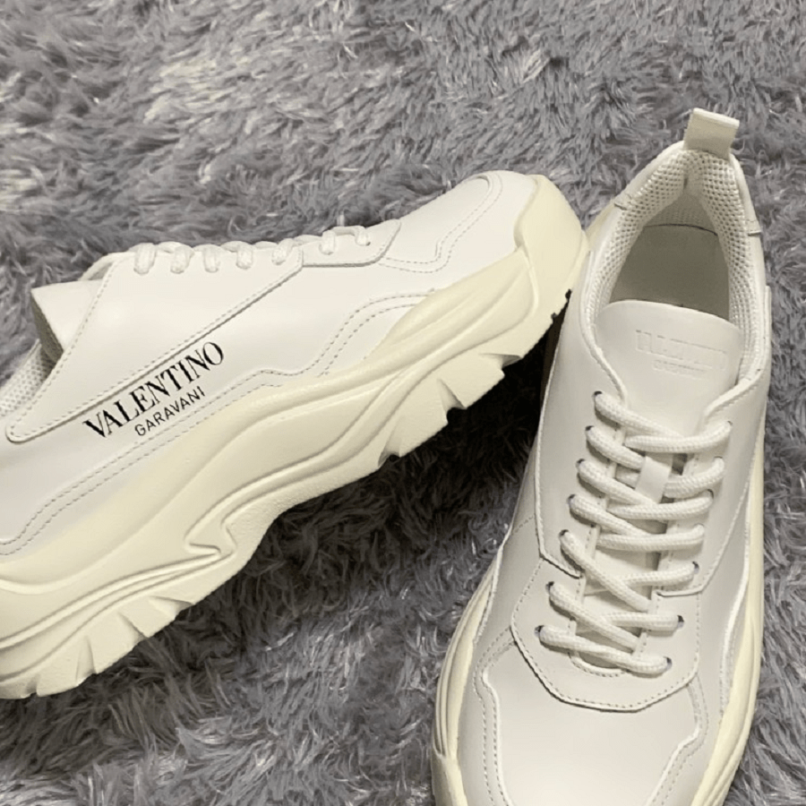 Giày Valentino Gumboy Calfskin Sneaker White SY2S0B17VRN0BO - Ảnh 4