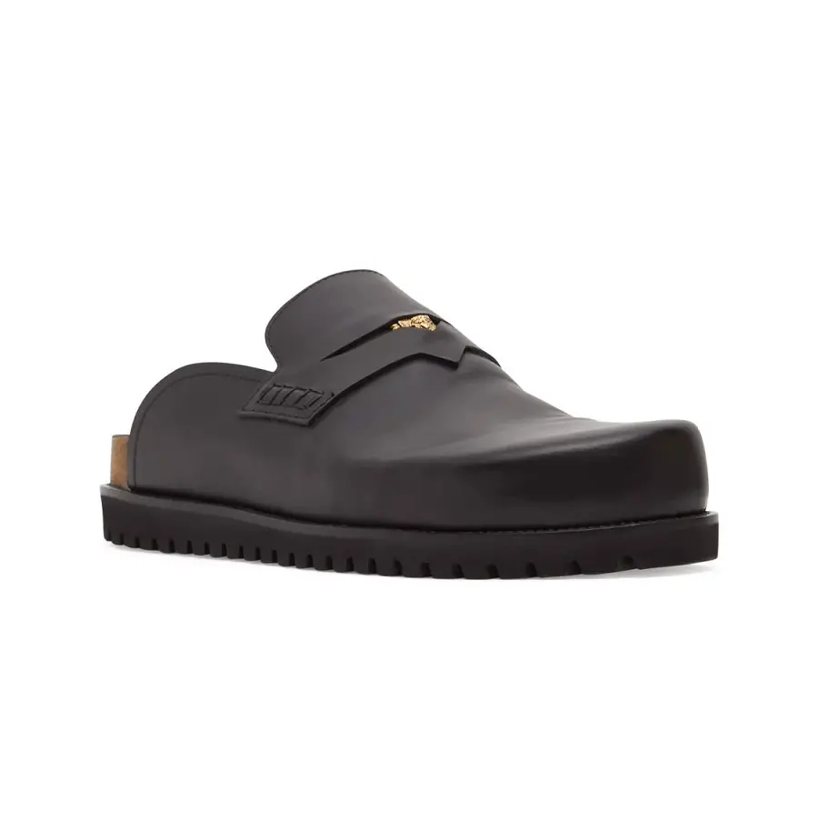 Alternative view of Dép Versace Leather Mules 'Black' 1010280-1A05956-1B00V
