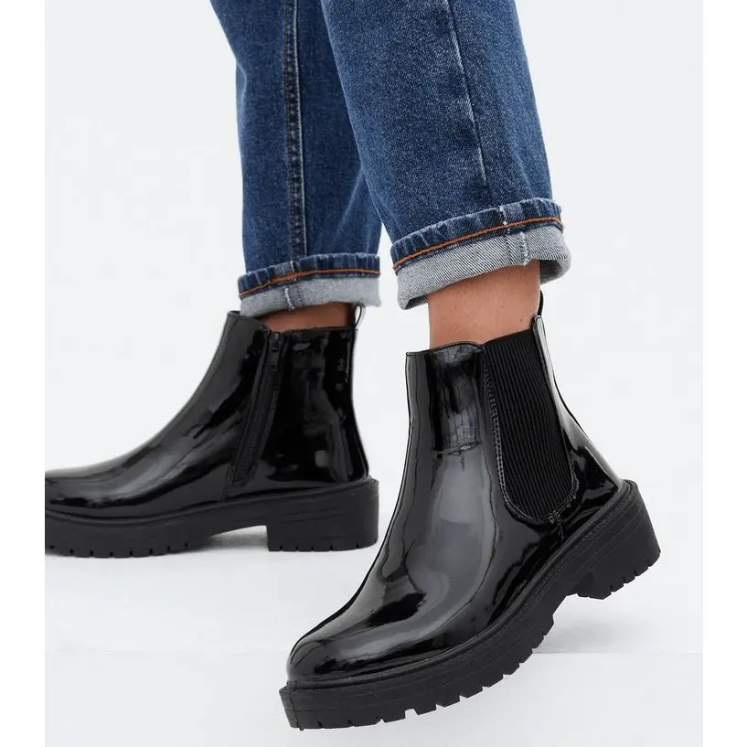 Giày Saint Laurent Army Chelsea Boots In Patent Leather 'Black' 6323691TV001000 - Ảnh 3
