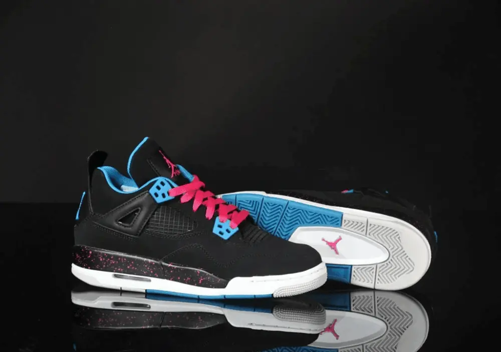 Giày Nike Air Jordan 4 Retro GS 'Black Vivid Pink' 487724-019 - Ảnh 4