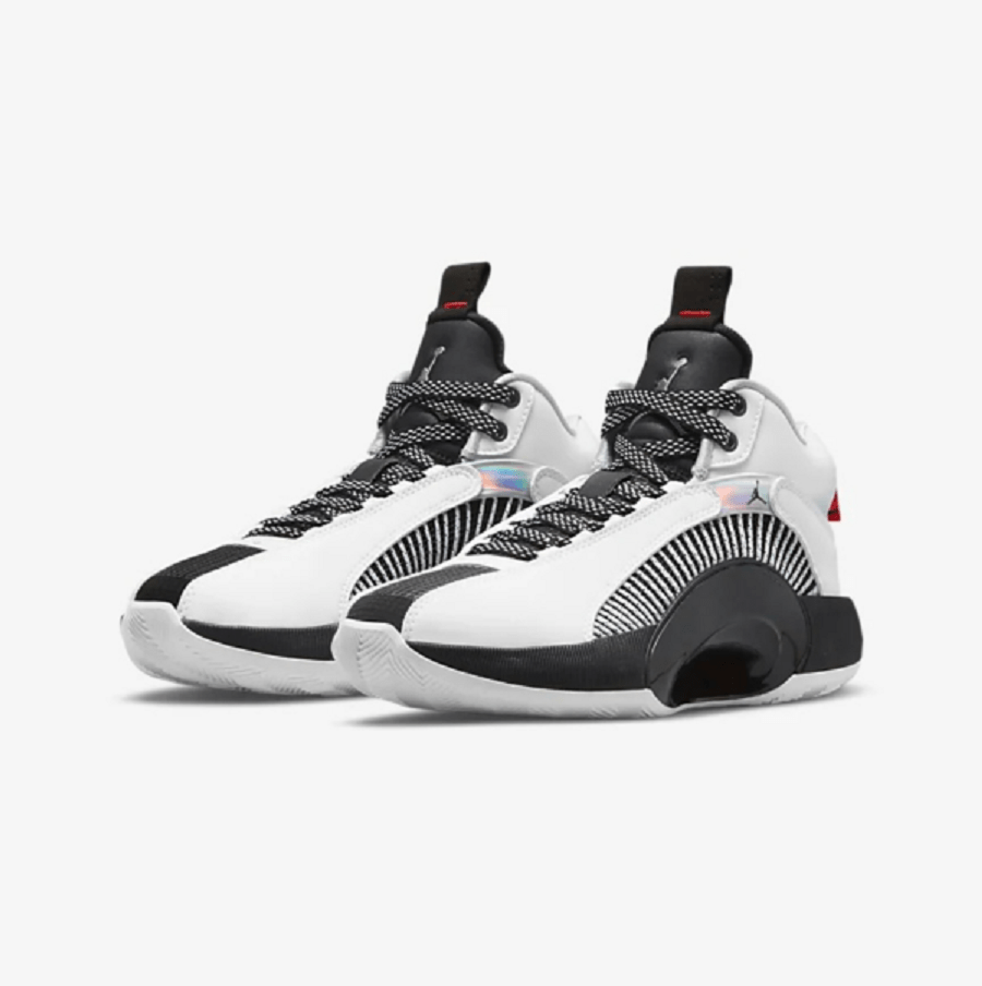 Giày Nike Air Jordan 35 Low GS ‘Black White Red’ CQ9433-101 - Ảnh 3