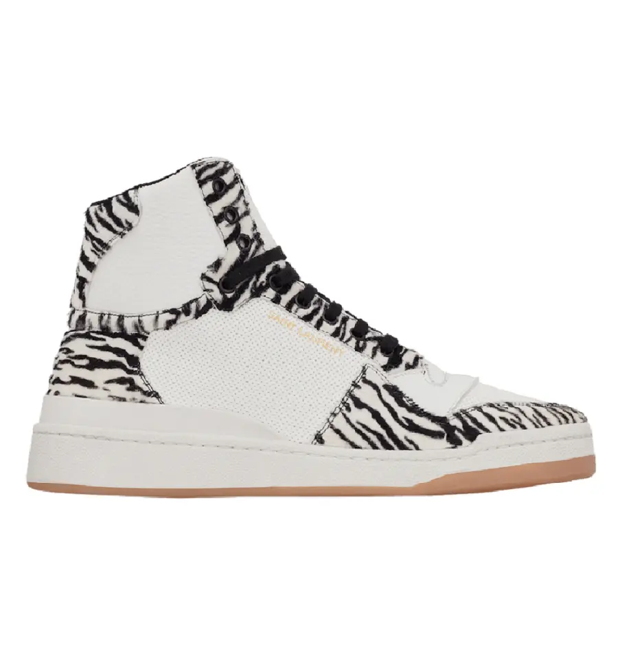 Giày Saint Laurent SL/24 Mid-top 'Zebra' 713857AAAXE2039