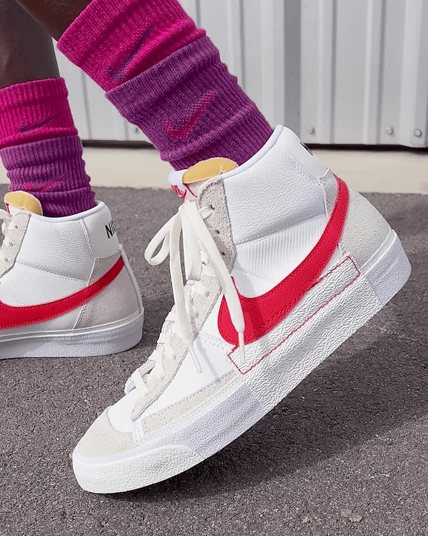 Giày Nike Blazer Mid 77 'Remastered Pro Club Habanero Red' DQ7673-101 - Ảnh 3