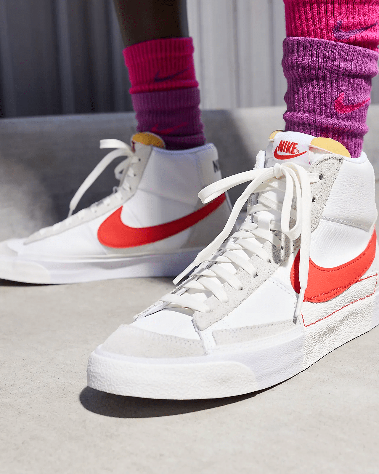 Giày Nike Blazer Mid 77 'Remastered Pro Club Habanero Red' DQ7673-101 - Ảnh 2