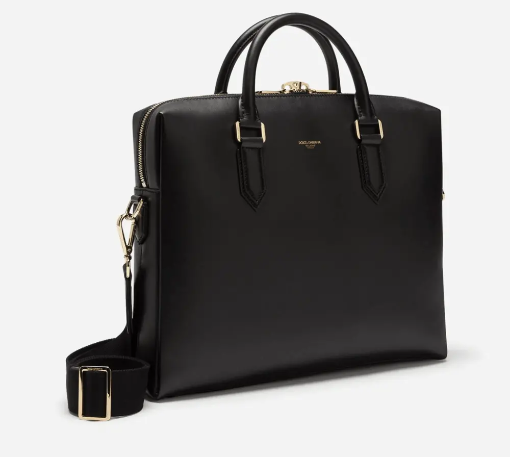 Túi Dolce & Gabbana Calfskin Briefcase 'Black' BM1590AC95480999 - Ảnh 3