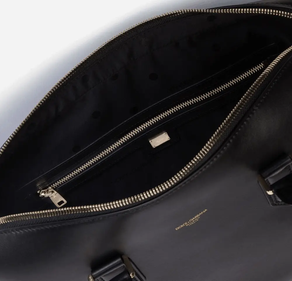 Túi Dolce & Gabbana Calfskin Briefcase 'Black' BM1590AC95480999 - Ảnh 4