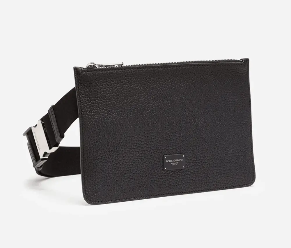 Alternative view of Túi Dolce & Gabbana Flat Calfskin Palermo Fanny Pack With Logo Plaque BM1730AZ31980999
