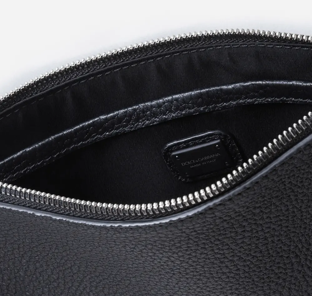 Túi Dolce & Gabbana Flat Calfskin Palermo Fanny Pack With Logo Plaque BM1730AZ31980999 - Ảnh 4
