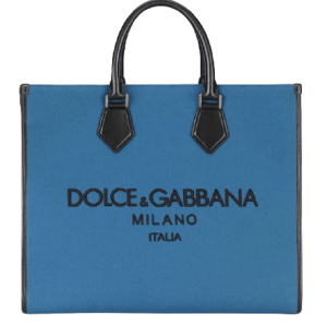 Túi Dolce & Gabbana Canvas Edge Shopper With Embroidered Logo 'Blue' BM1796AO9978S501
