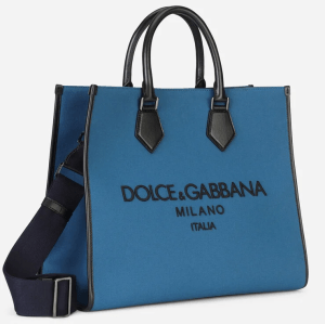Alternative view of Túi Dolce & Gabbana Canvas Edge Shopper With Embroidered Logo 'Blue' BM1796AO9978S501