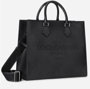Alternative view of Túi Dolce & Gabbana Calfskin Edge Shopper With Logo Black BM1796AS73880999