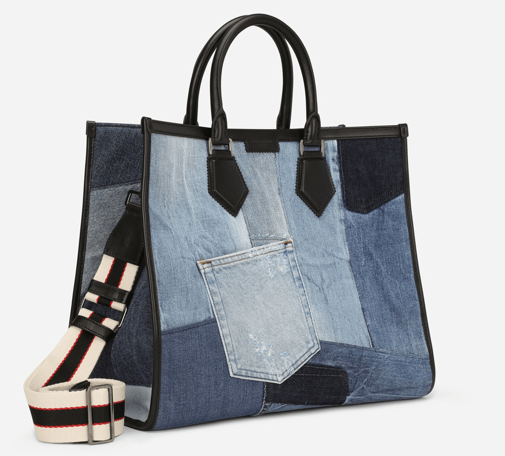 Túi Dolce & Gabbana Patchwork Denim Edge Shopper BM1796AW34789853 - Ảnh 4