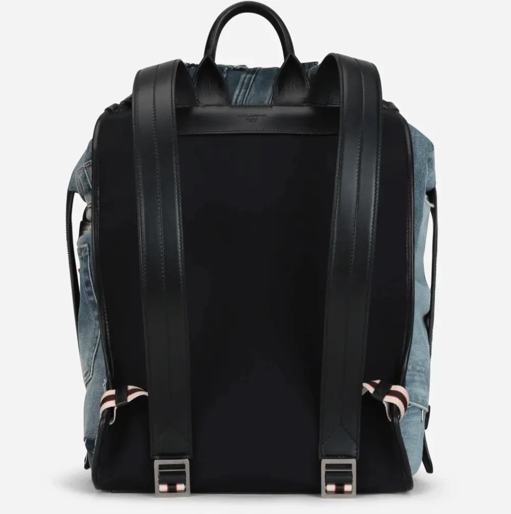 Túi Dolce & Gabbana Patchwork Denim Edge Backpack BM1799AW34789853 - Ảnh 4