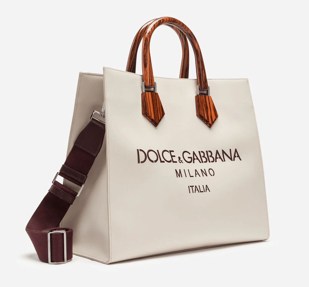 Túi Dolce & Gabbana Design Logo Shopping Bag in Calfskin BM1810AX3088M091 - Ảnh 3
