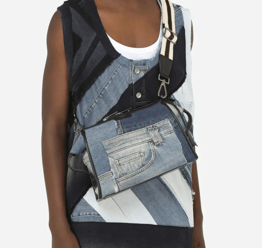 Alternative view of Túi Dolce & Gabbana Patchwork Denim Edge Crossbody Bag BM1817AW34789853