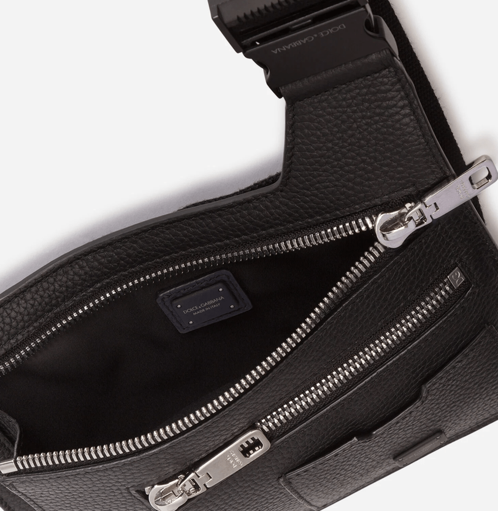 Túi Dolce & Gabbana Flat Palermo Belt Bag In Hammered Calfskin BM1837AZ31980999 - Ảnh 4