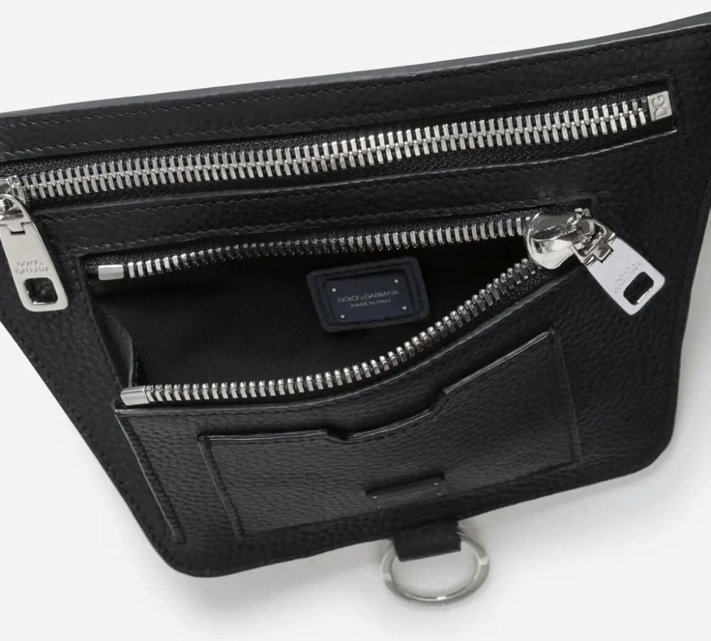 Túi Dolce & Gabbana Palermo Belt Bag In Hammered Calfskin BM1841AZ31980999 - Ảnh 4