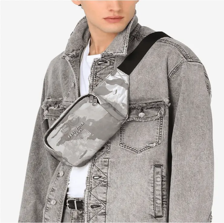 Alternative view of Túi Dolce & Gabbana Camouflage Print Nylon Belt Bag 'White' BM1967AO28289697
