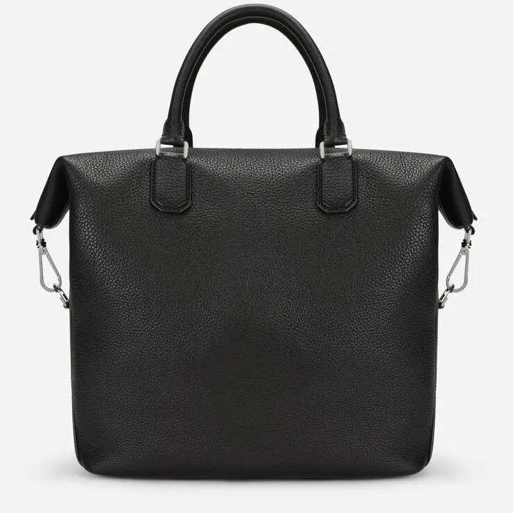 Túi Dolce & Gabbana Palermo Shopper In Hammered 'Black' BM1995AZ31980999 - Ảnh 3