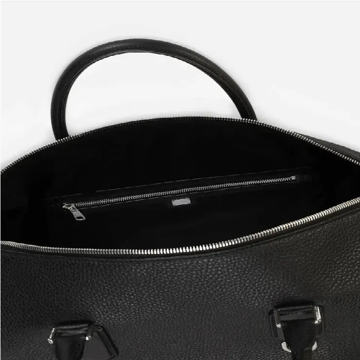Túi Dolce & Gabbana Palermo Shopper In Hammered 'Black' BM1995AZ31980999 - Ảnh 4