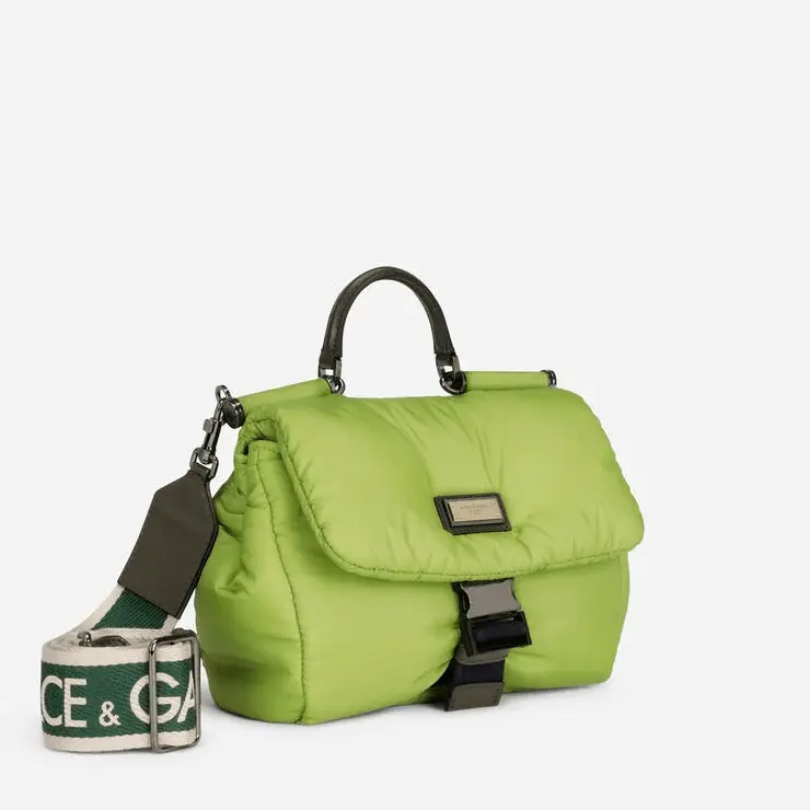 Túi Dolce & Gabbana Nylon Sicily Crossbody Bag 'Green' BM2010AO9308J512 - Ảnh 3