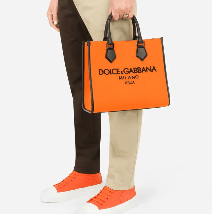 Túi Dolce & Gabbana Small Canvas Shopper With Logo BM2012AO99789865 - Ảnh 2