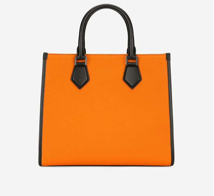 Túi Dolce & Gabbana Small Canvas Shopper With Logo BM2012AO99789865 - Ảnh 4